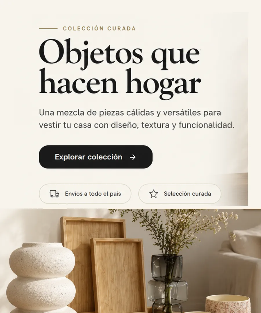 Objetos que hacen hogar — colección curada